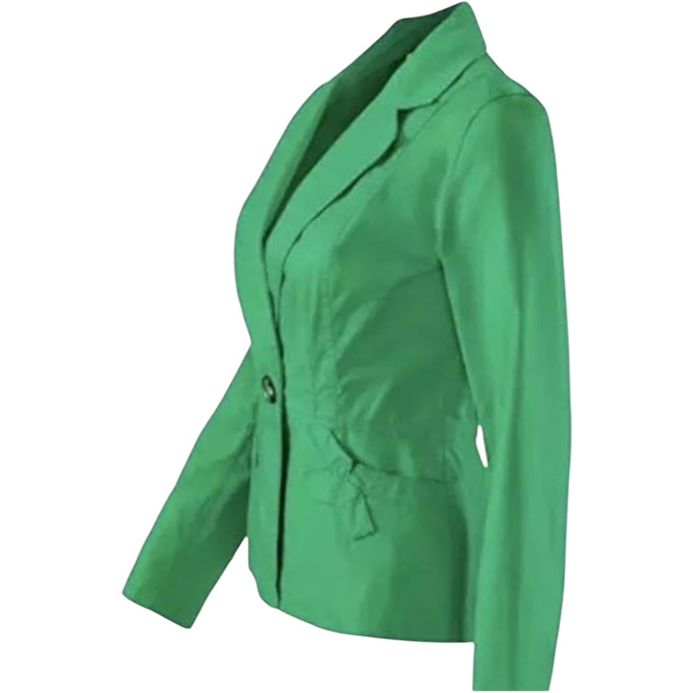 CAbi | Green Cotton Blazer Jacket | Medium | Style 5097 - Picture 2 of 5
